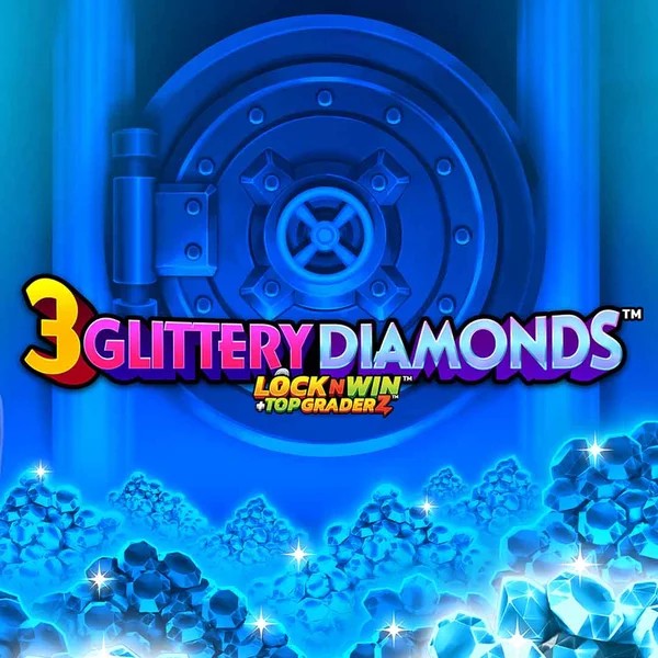 3 Glittery Diamonds by PearFiction Studios, showcased at rain-bet.info – game logo