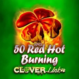 50 Red Hot Burning Clover Links online game logo by Novomatic on rain-bet.info