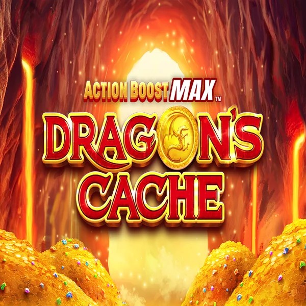 Action Boost Max Dragon's Cache logo – Slots by SpinPlay Games at Rainbet Casino