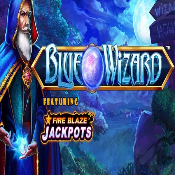 Play the Blue Wizard Fire Blaze Jackpots slot by Rarestone Gaming on Rainbet Casino