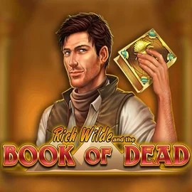 Slots logo of Book of Dead from Play'n GO at Rainbet Casino