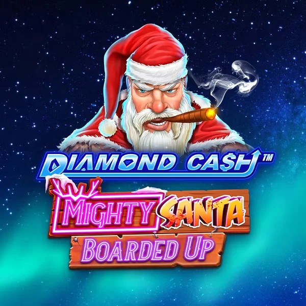 Official Slots logo: Diamond Cash Mighty Santa Boarded Up by Greentube at Rainbet Casino