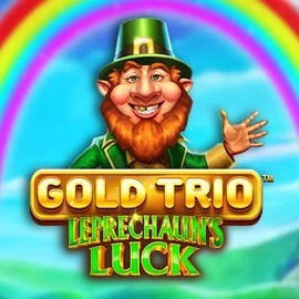 Gold Trio Leprechaun's Luck online game logo by Playtech on rain-bet.info