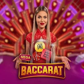 Mega Baccarat by Pragmatic Play, showcased at rain-bet.info – game logo