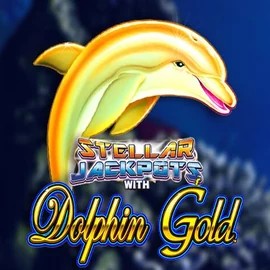 Dolphin Gold with Stellar Jackpots slot visual from Lightning Box Game available on rain-bet.info
