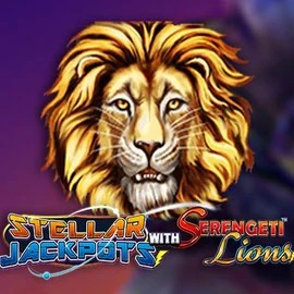 Stellar Jackpots with Serengeti Lions online game logo by Lightning Box Game on rain-bet.info