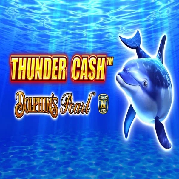 Thunder Cash Dolphins Pearl slot logo by Novomatic at Rainbet Casino