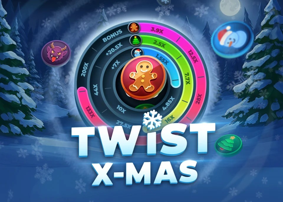 Twist X-mas casino game by InOut – featured logo at Rainbet Casino